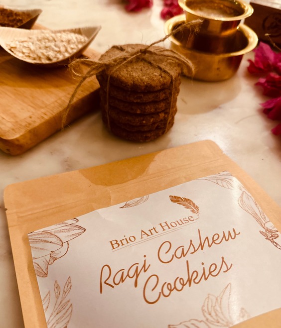 Homestyle Ragi Cashew Cookies (100g)