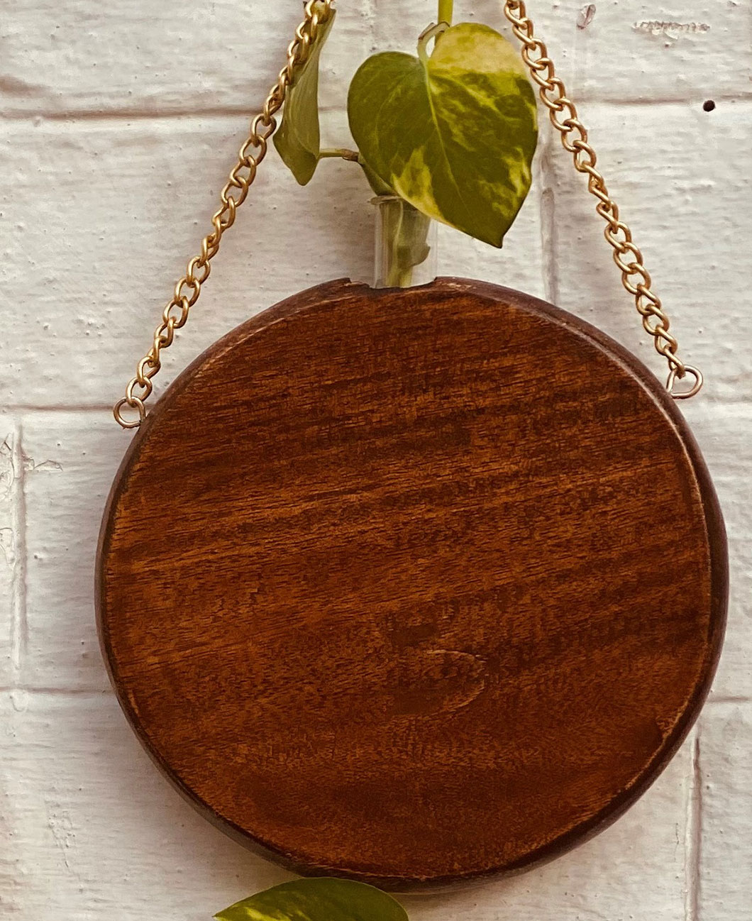 Handmade-Round-shaped-Wooden-Hanging-Planter-buy online