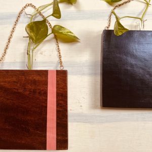 Handmade “Square”-shaped Wooden Hanging Planter