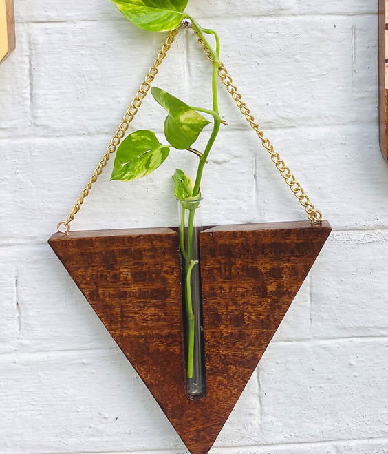 Handmade-V-Shaped-Wooden-Hanging-Planter
