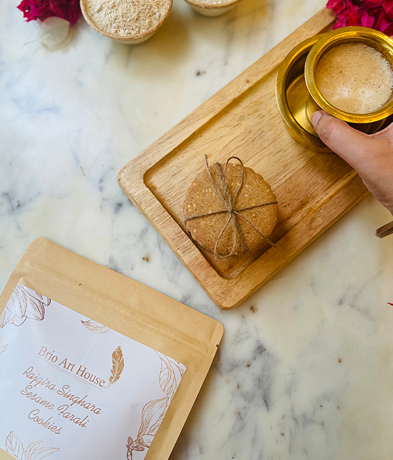 Rajgira Singhara Sesame Farali Cookies