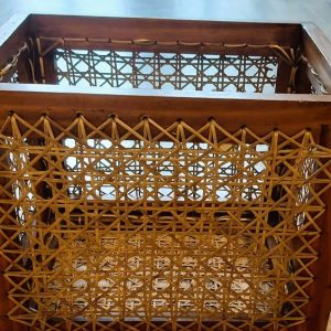 Handwoven Pinewood Cane Work Basket