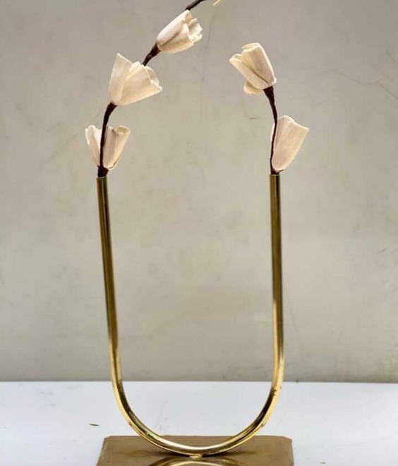 Pure Brass Vase ('U' Shape)