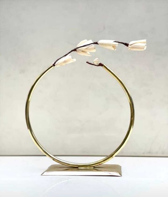 Pure Brass Vase (Circular Shape)