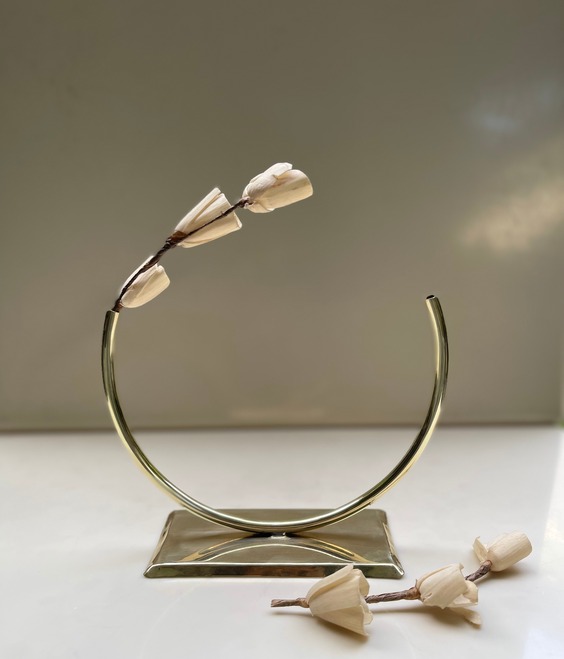 Pure Brass Vase ('Half-circle' Shape)