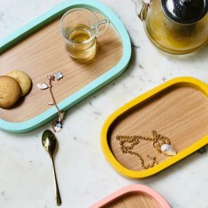 Handmade Oval-shaped Colorful Tray