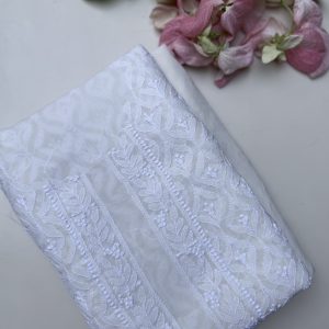 Unstitched Georgette Chikankari Suit Piece