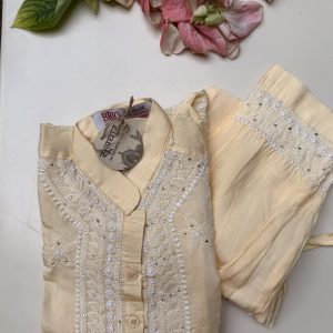 Cot Set Cotton Kurta Mukesh Work (Girls)