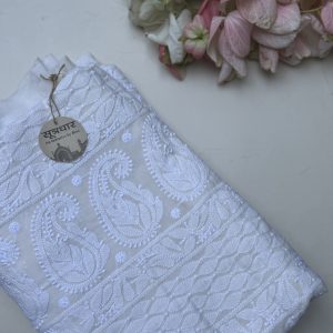 Pure Georgette Chhadi Gale Ke Saath Chauda Border Saree