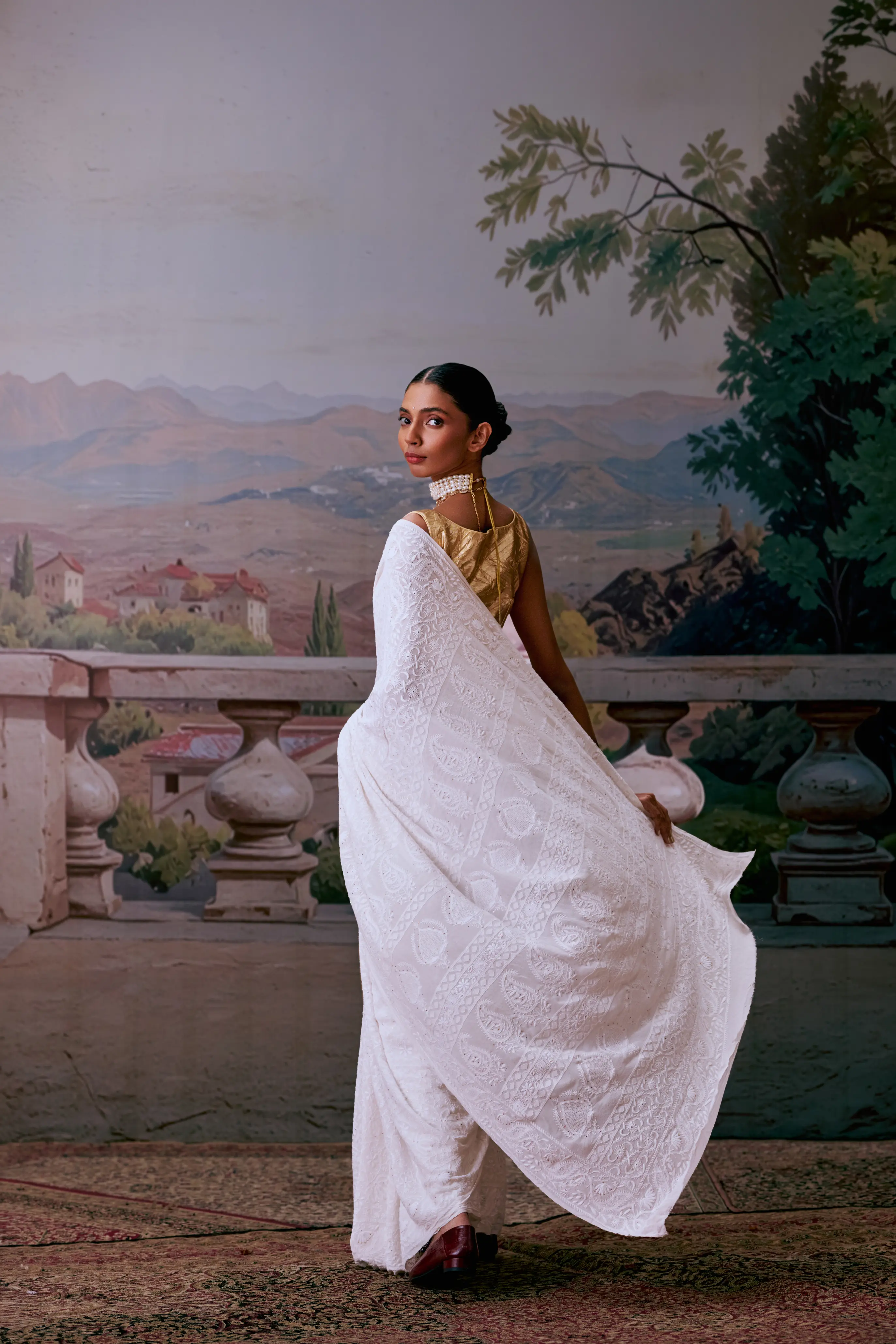 Chikankari Georgette Full Work Saree