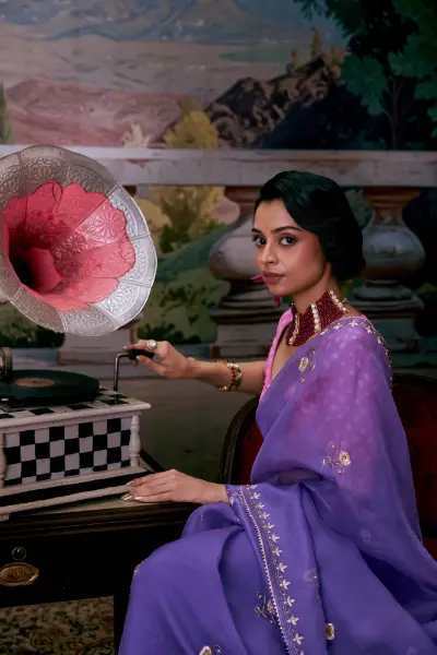 Amethyst Organza Saree