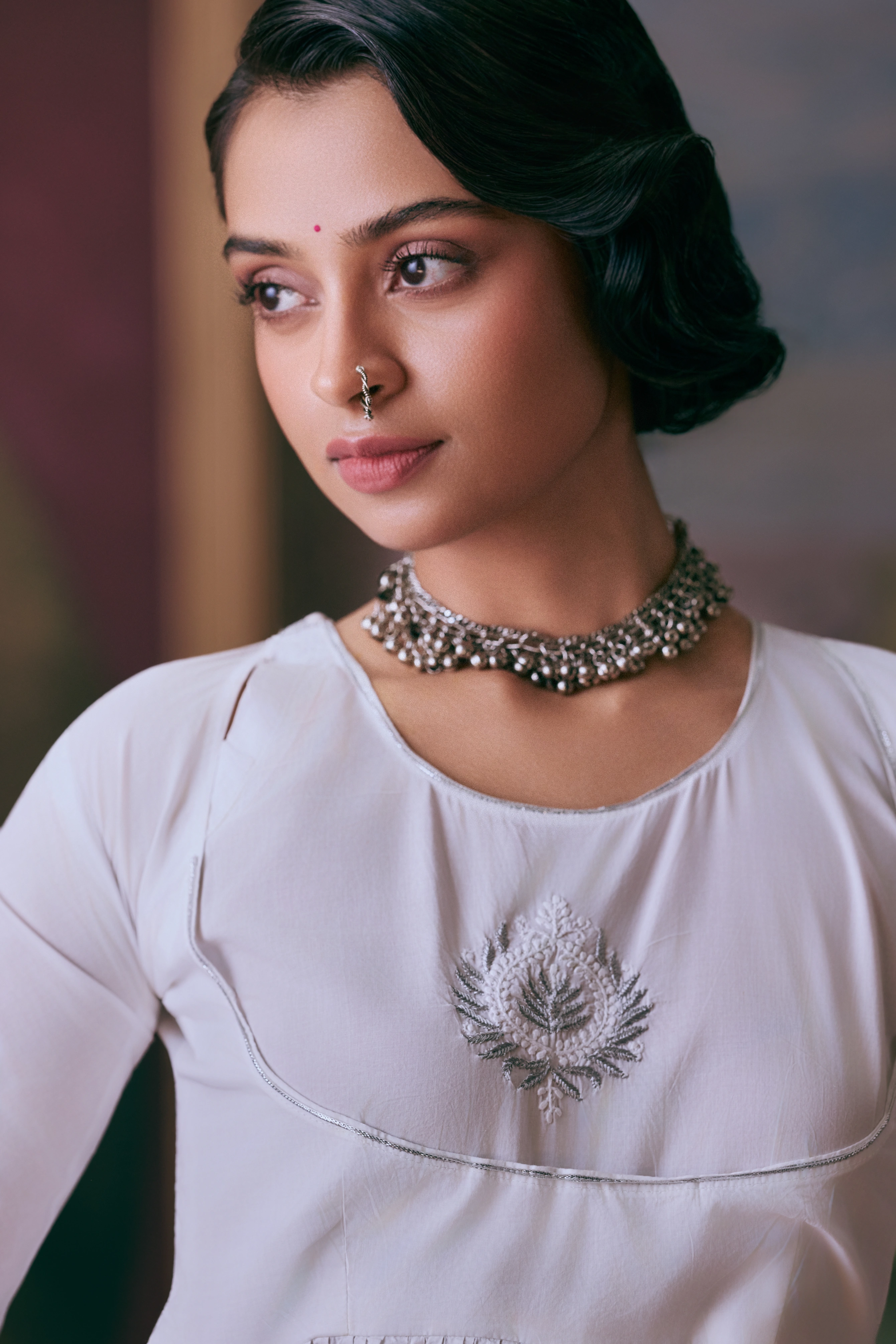 Ethereal Chikankari Angarkha Set