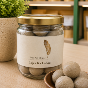 Handmade Bajra Ladoo by Brio Art House – Organic & Fresh.