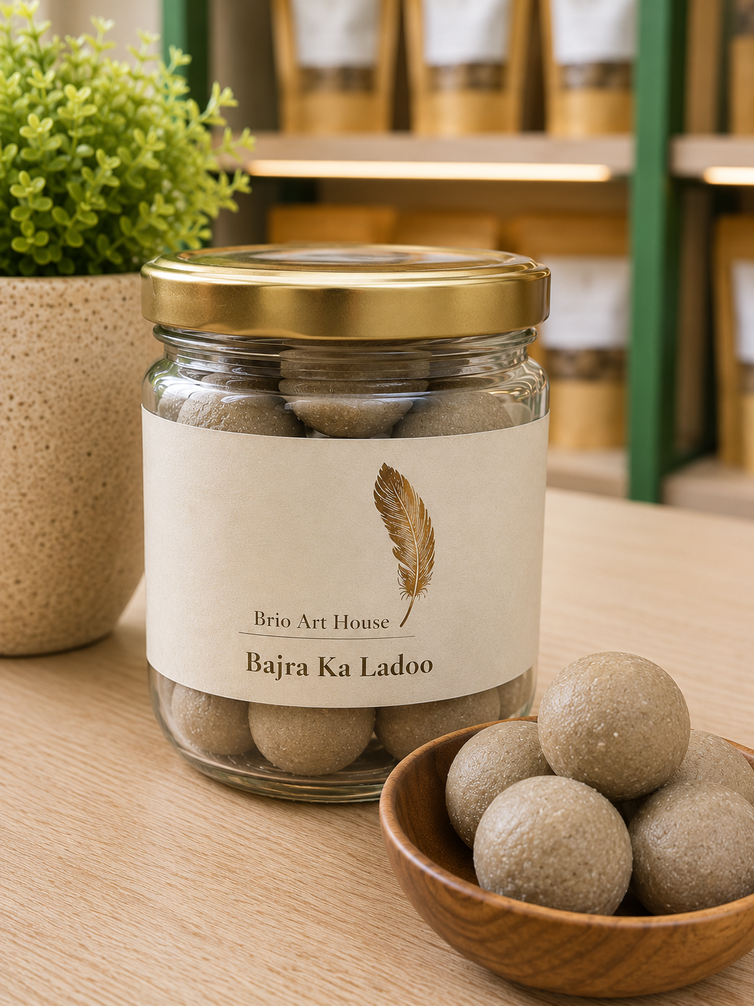 Handmade Bajra Ladoo by Brio Art House – Organic & Fresh.