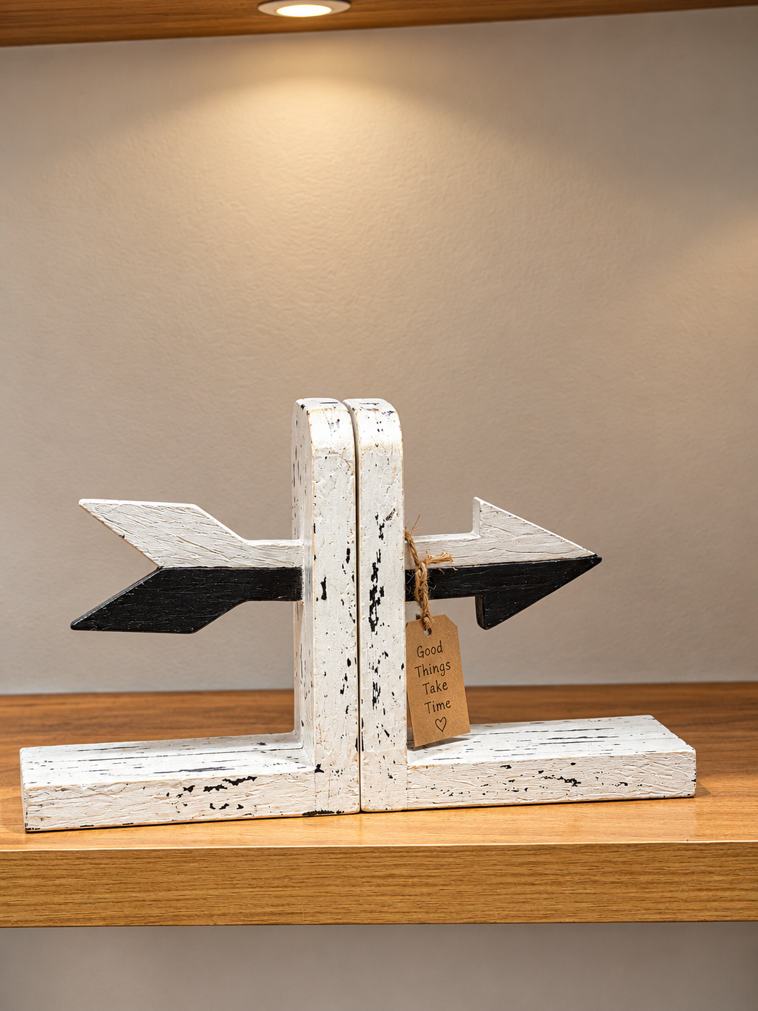 Handmade Arrow Shaped Book Stand by Brio Art House.