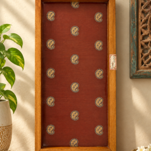 Handmade Old Red Saree Tray by Brio Art House.