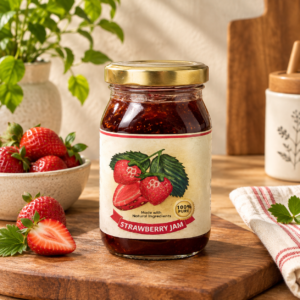 Handmade Strawberry Jam by Brio Art House- organic and healthy.