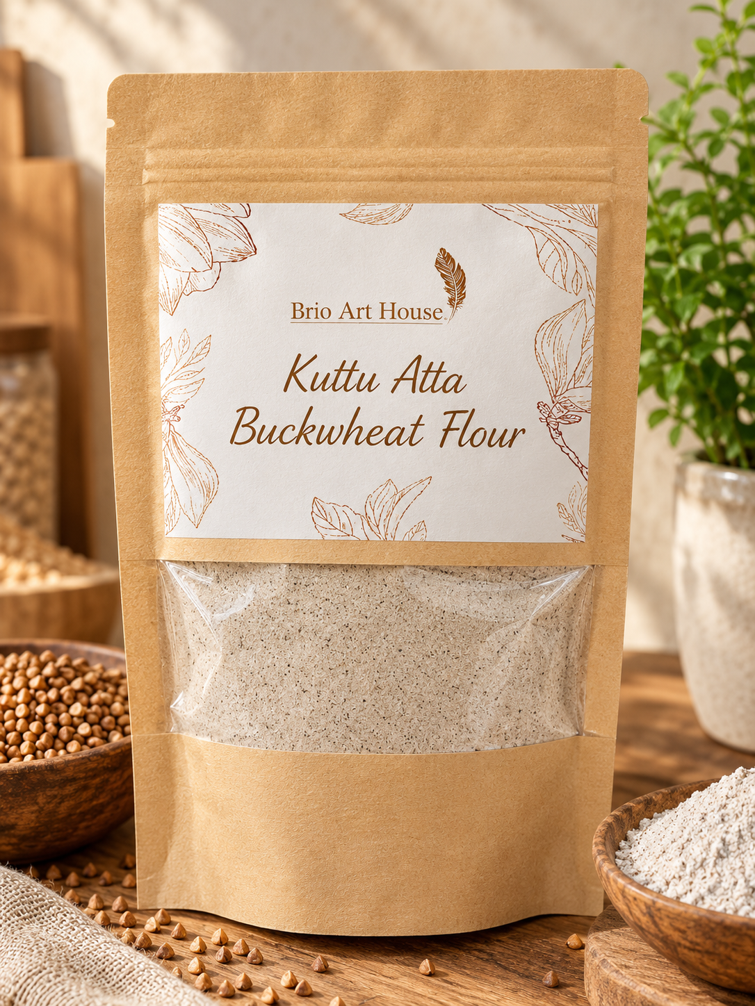 Handmade Kuttu Atta Buckwheat Flour by Brio Art House – Organic & Fresh.
