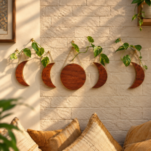 Handmade Moon Shape Test Tube Planter Set by Brio Art House.