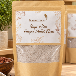 Handmade Ragi Atta Finger Millet Flour by Brio Art House – Organic & Fresh.