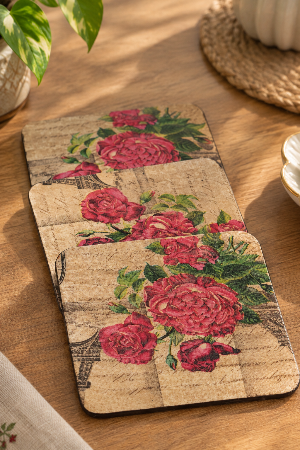 Handmade Square Shape Coaster by Brio Art House.
