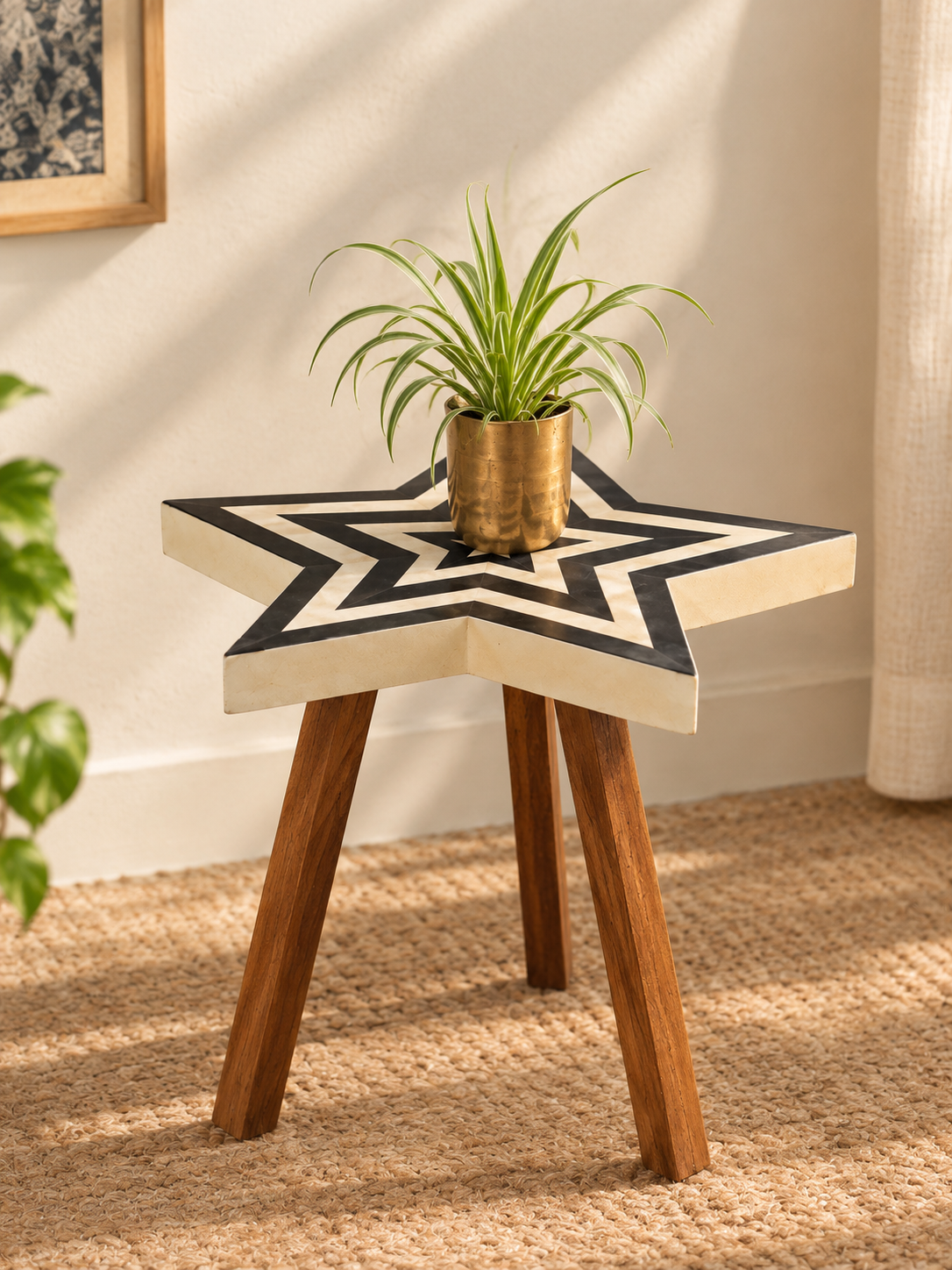 Handmade Star-Shaped Table by Brio Art House.