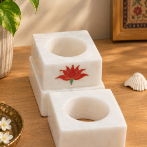 Handmade Marble Tissue Holder by Brio Art House.