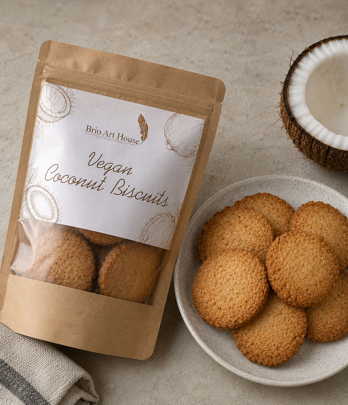 Vegan Coconut Biscuits (100g)
