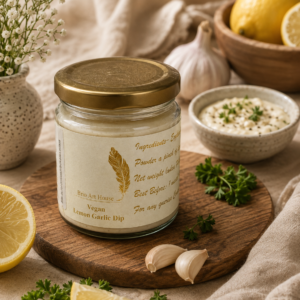 Handmade Lemon Garlic Dip by Brio Art House – Organic & Fresh.